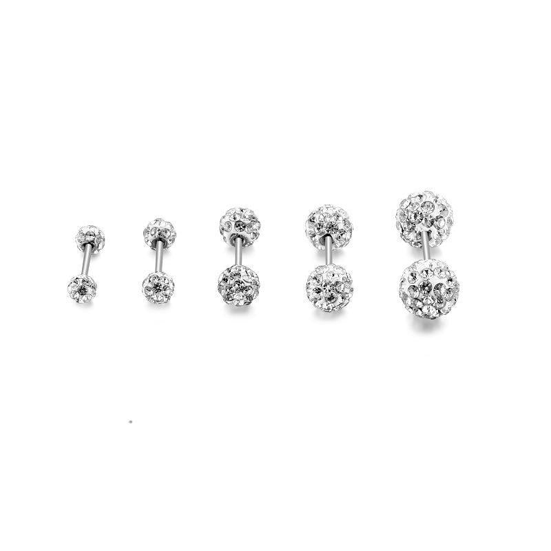 Stainless Steel Piercing Ornaments Korean Fashion Diamond Earrings