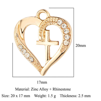 Leaf Zinc Alloy Lucky Tree Peach Heart Pendants