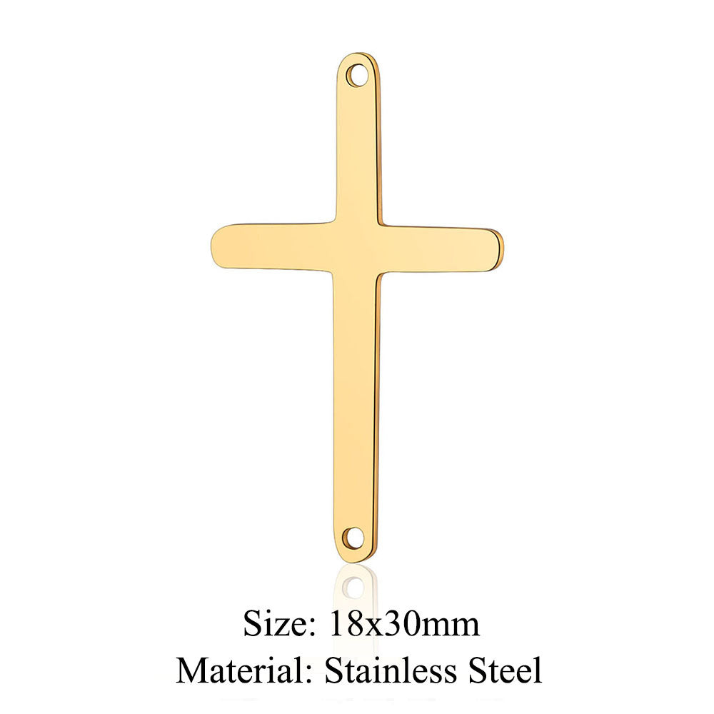 Titanium Steel Hollow Cross Crown Holy Device Pendants