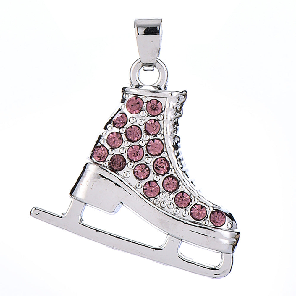 Alloy Rhinestone Skating Charm Jewelry Making Pendants