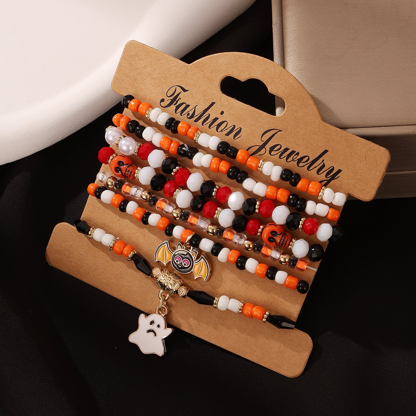 Funny Skull Head Beads Suit Female Bracelets