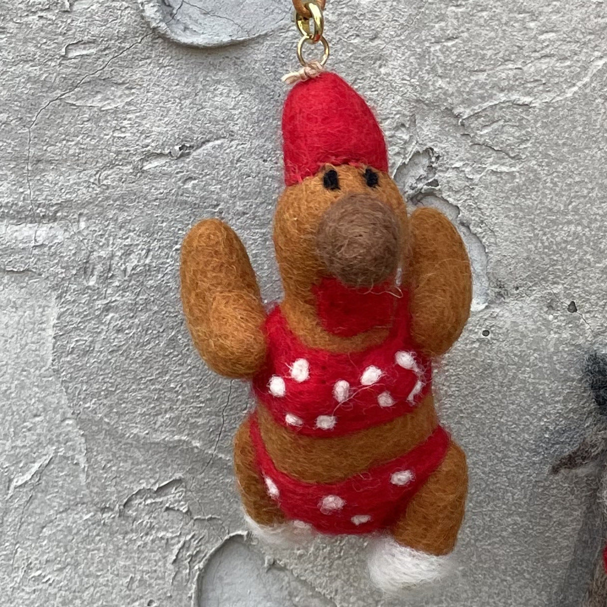 Handmade Wool Felt Niche Fashionable Cute Bear Necklaces