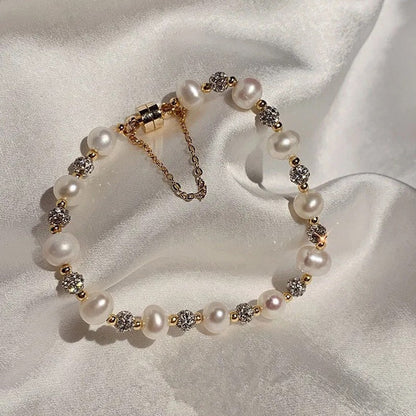 Twin Pearl Light Luxury Minority Exquisite Elastic Bracelets