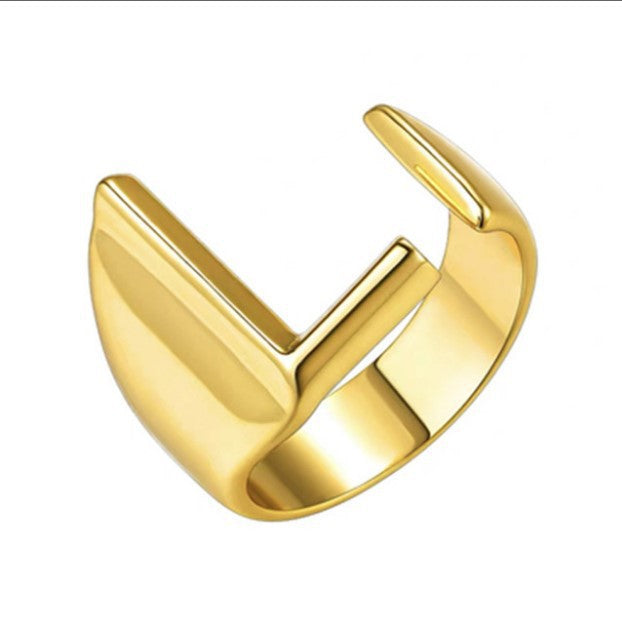 English Letters Female Opening Adjustable Fashion Rings