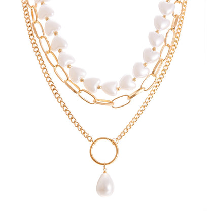 Women's High-grade Design Baroque Imitation Pearl Clavicle Necklaces