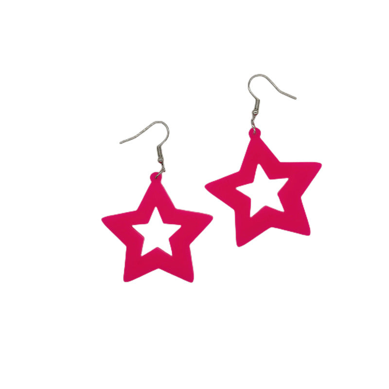 Pentagram Star Lightning Ear Hook Party Decoration Earrings
