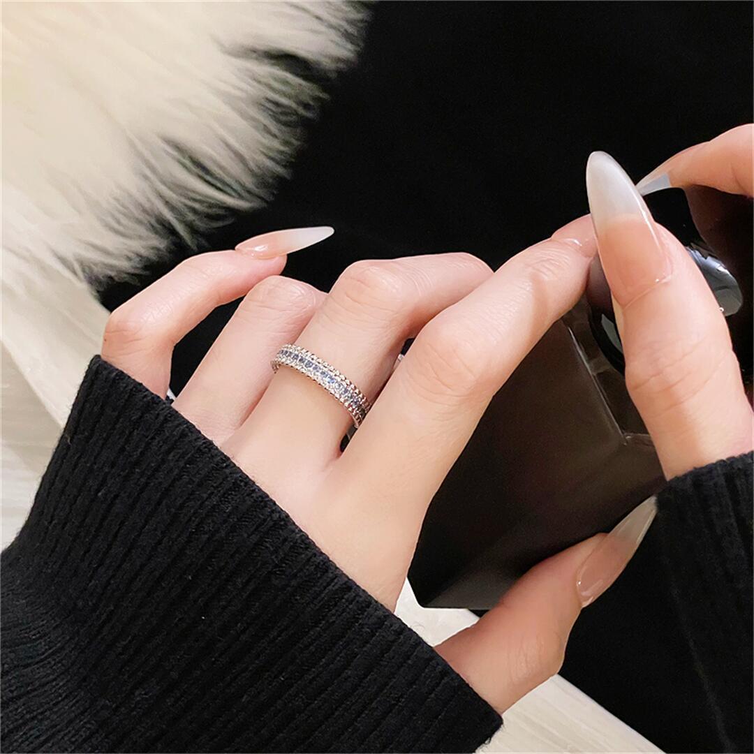 Zircon Stylish Opening Simple Personalized Light Rings