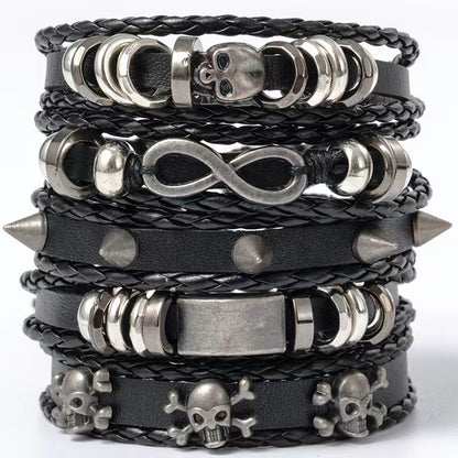 Skull Match Sets Personality Trend Simple Bracelets