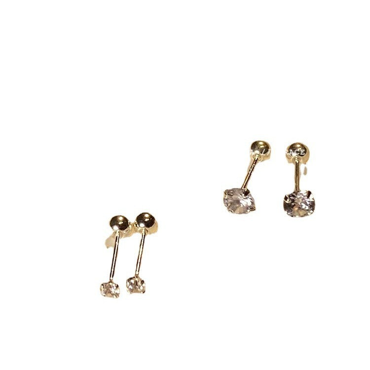 Zircon Earings Set Design Spiral Ear Rings
