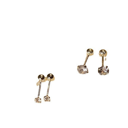 Zircon Earings Set Design Spiral Ear Rings