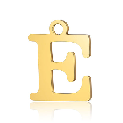 Titanium Steel Letter Gold Capital English Pendants