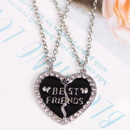 Girlfriends Heart-shaped Clavicle Pair Of Good Necklaces