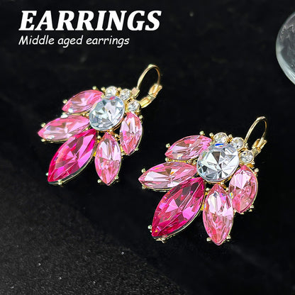 Design Elegant Flower Light Luxury High Earrings