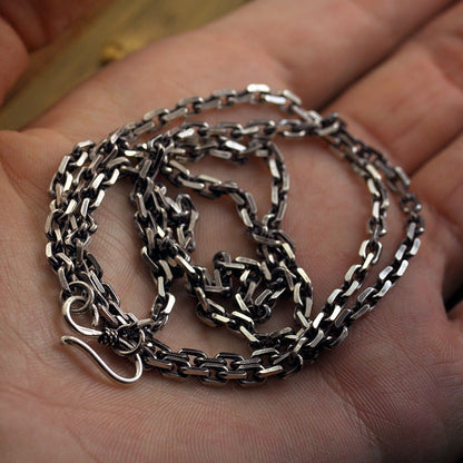 Women's & Men's Distressed Vintage Thai Sier Clavicle Chain Pendants