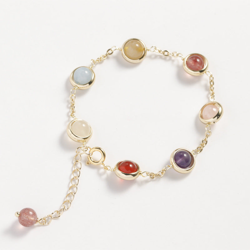 Women's Quartz Korean Style Sweet Mori Colorful Bracelets