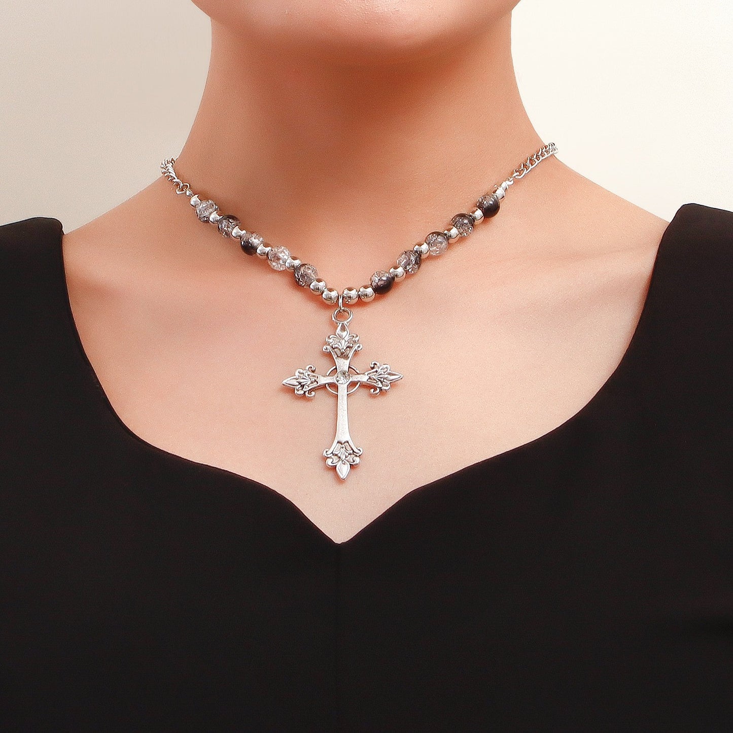 Women's Ornament Vintage Cross Fashion Simple Business Necklaces