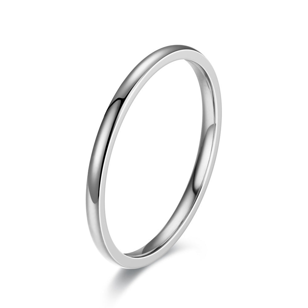 Women's Titanium Steel Female Simple Version Personality Rings