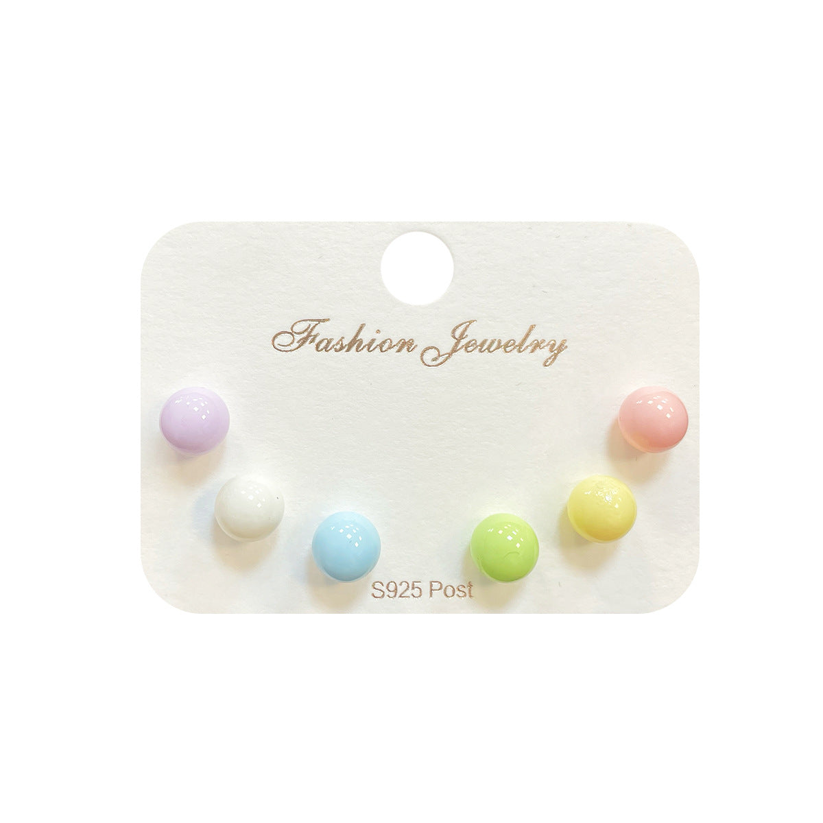 Candy Bean-shaped Suit Female Sier Needle Earrings