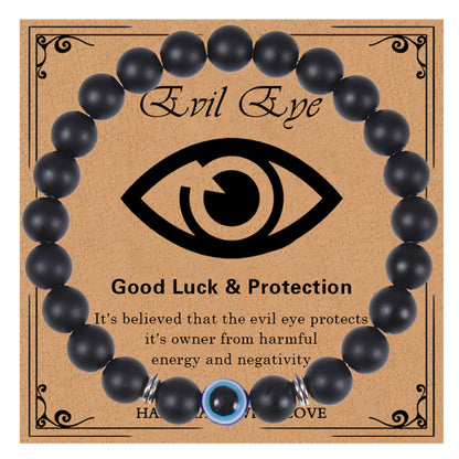 Evil Eye Natural Tigereye Devil Beaded Bracelets