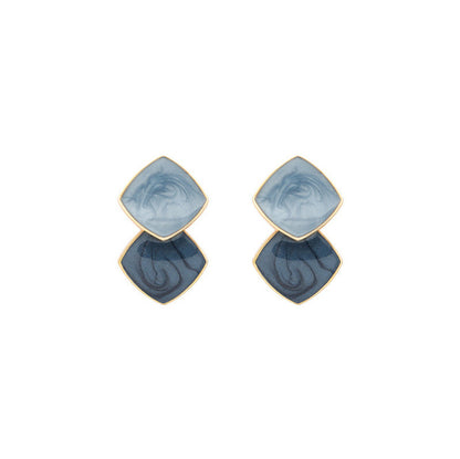 Women's Geometric Square Ear Design High-grade Retro Earrings