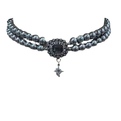 Rhinestone Water Drop Tassel Multilayer Collarbone Affordable Luxury Necklaces