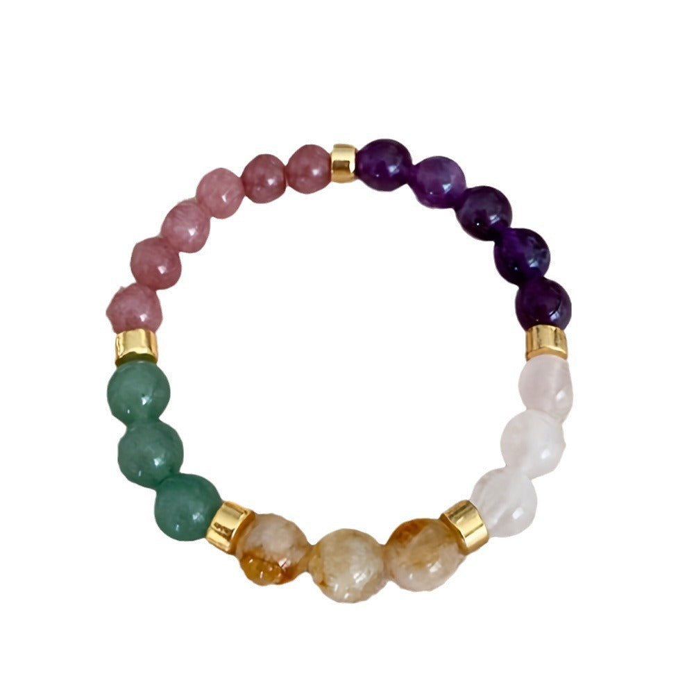 Women's Natural High Sense Ornament Amethyst Citrine Bracelets