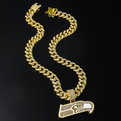 Diamond Owl Fashion Alloy Cuban Link Chain Hip Pendants