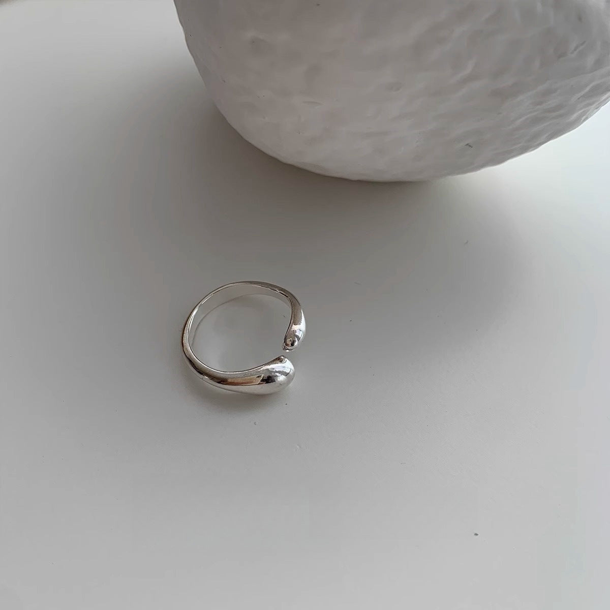 Retro Distressed Irregular Geometric Female Korean Rings