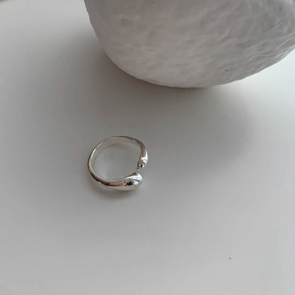 Retro Distressed Irregular Geometric Female Korean Rings