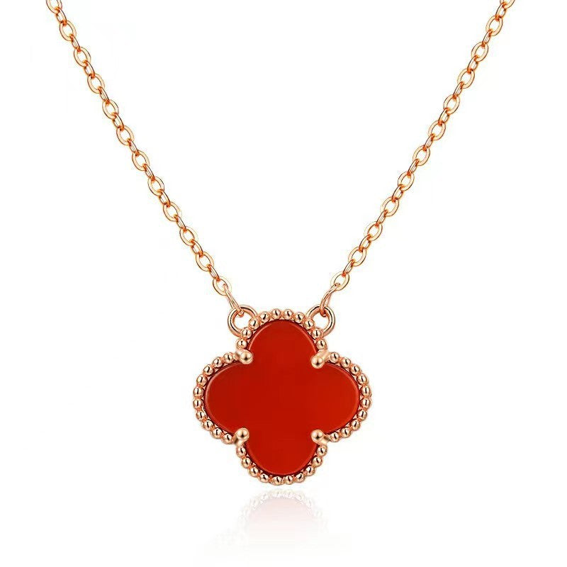 Double-sided Clover Lucky Four-leaf Gold Mother Necklaces