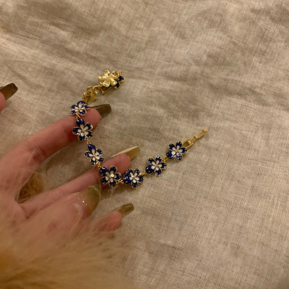Simple Distressed Little Flower Design Cold Style Bracelets
