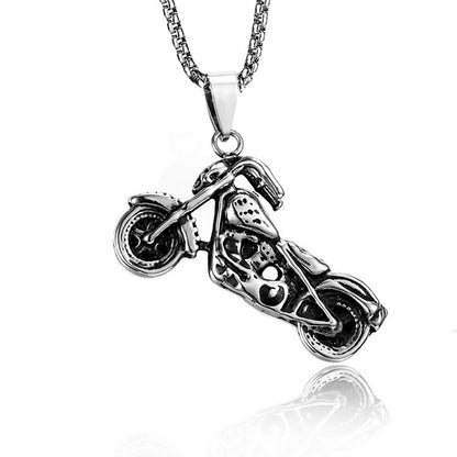 Men's Punk Alloy Casting Motorcycle Trendy Boys Necklaces