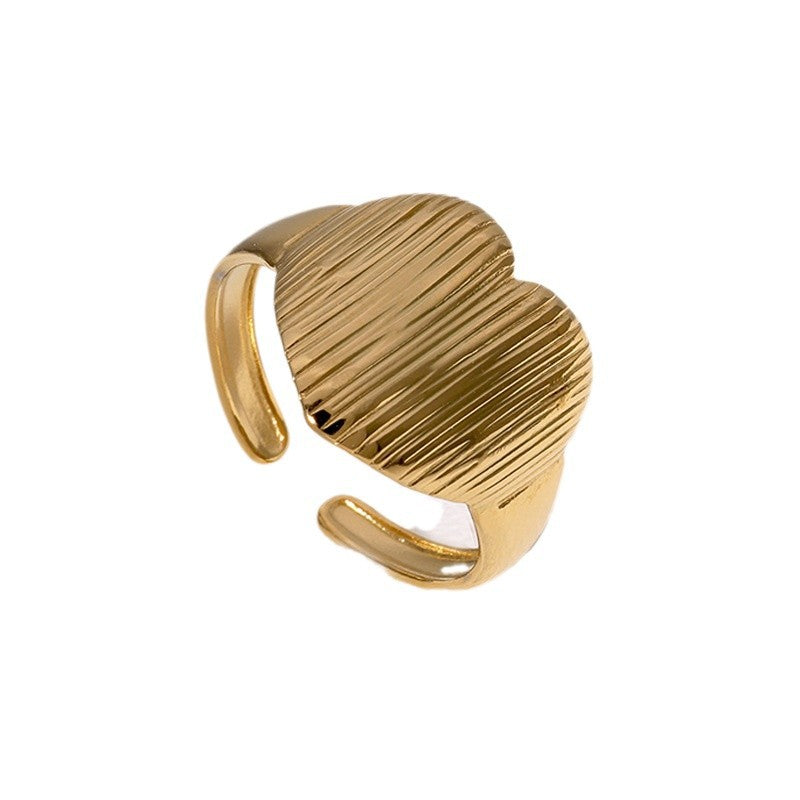 Women's Steel Simple Gold-plated High Sense Switchable Rings