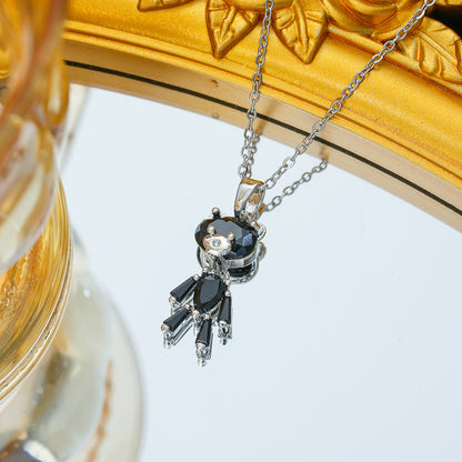 Steel Advanced Design Zircon Clavicle Chain Necklaces