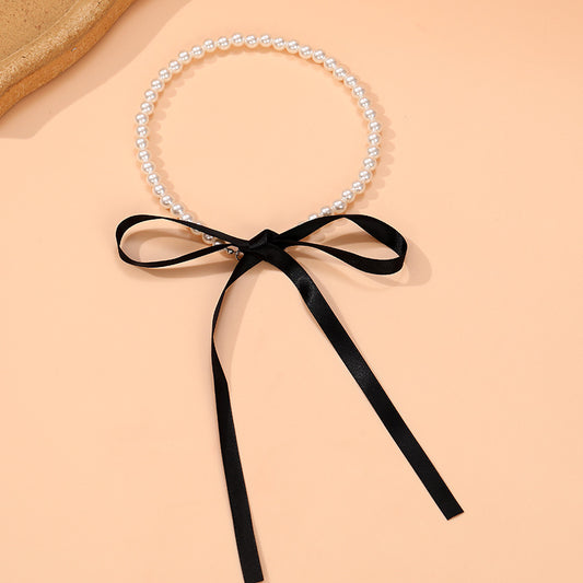 Tassel Clavicle Chain Neck Fashion Veet Pearl Necklaces