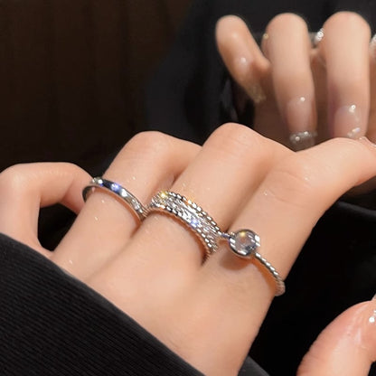 Cold Style Simple Light Luxury Open Female Design High Rings