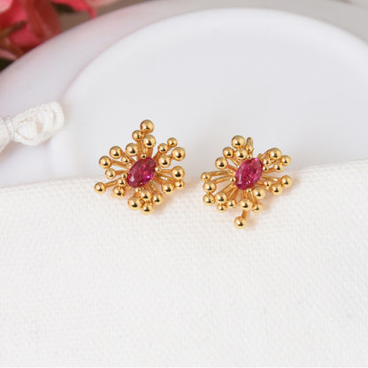 Women's Ornament Simple Compact French Sier Needle Gold Exquisite Earrings