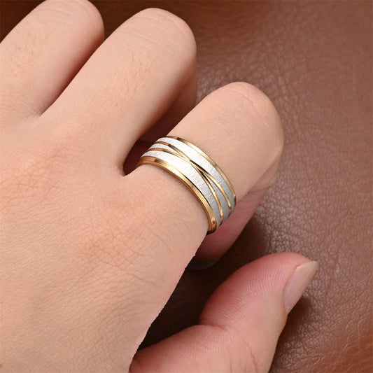 Square Flower Cross Sand Little Finger Rings