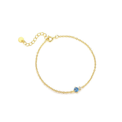 Sier French Entry Lux Colorful Zircon Bracelets
