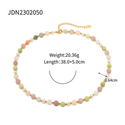 Ding Ornament Stainless Steel Pearl High-grade Clavicle Chain Necklaces