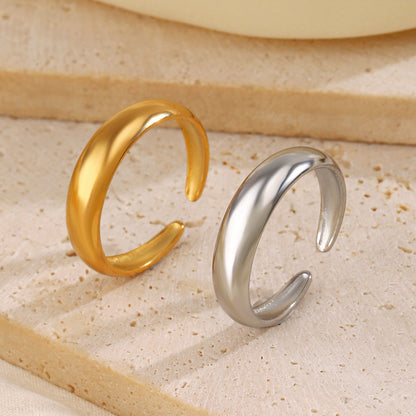 Fashion Stainless Steel Simple Popular Line Rings