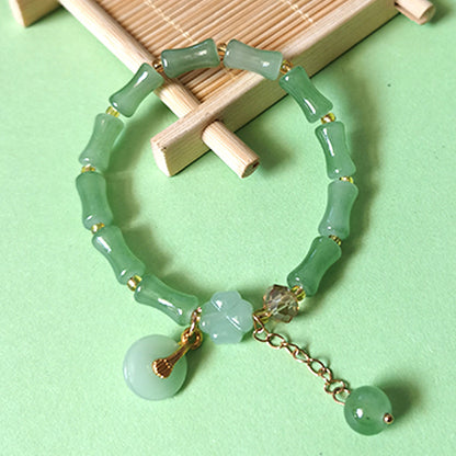 Style Bamboo Imitation Aventurine Festival High Gourd Bracelets