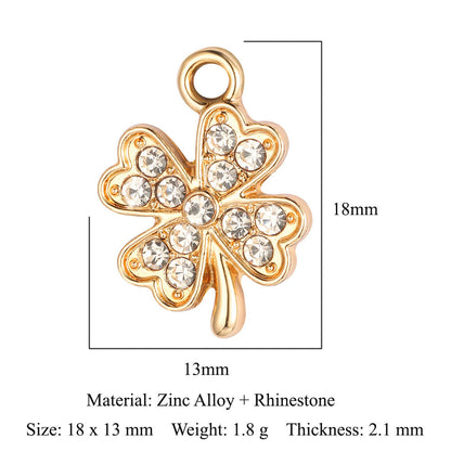 Leaf Zinc Alloy Lucky Tree Peach Heart Pendants