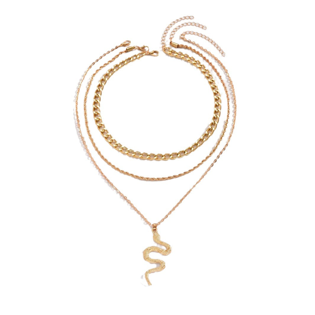 Women's Ornament Retro Trend Snake Element Accessories Necklaces