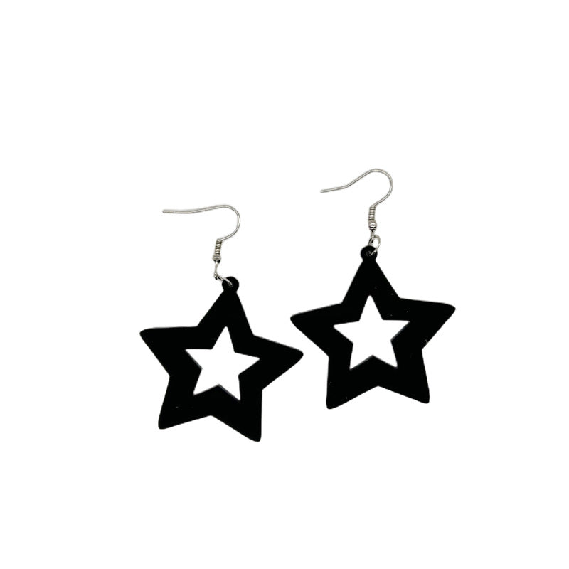 Pentagram Star Lightning Ear Hook Party Decoration Earrings