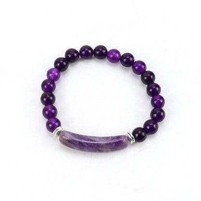 Natural Stone Bridge Ball Elastic Beaded Bracelets