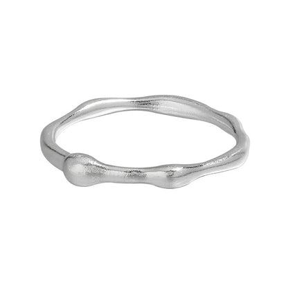 Women's Irregular Minimalist Texture Cold Style Twin Rings