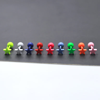 Fluorescent Color Small Ear Fashion Paint Earrings