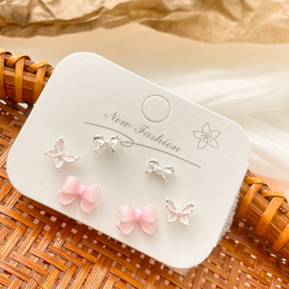 Women's & Children's Fresh Cute Sier Small Delicate High-grade Cartoon Fun Earrings