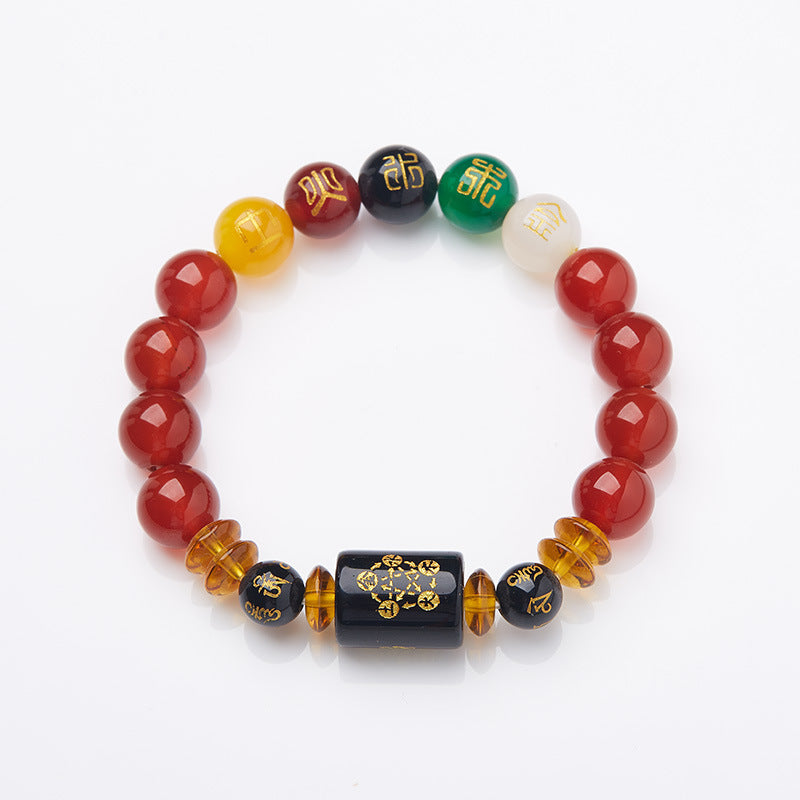 Women's & Men's Elements Wood Fire Gold Water Buddha Bracelets